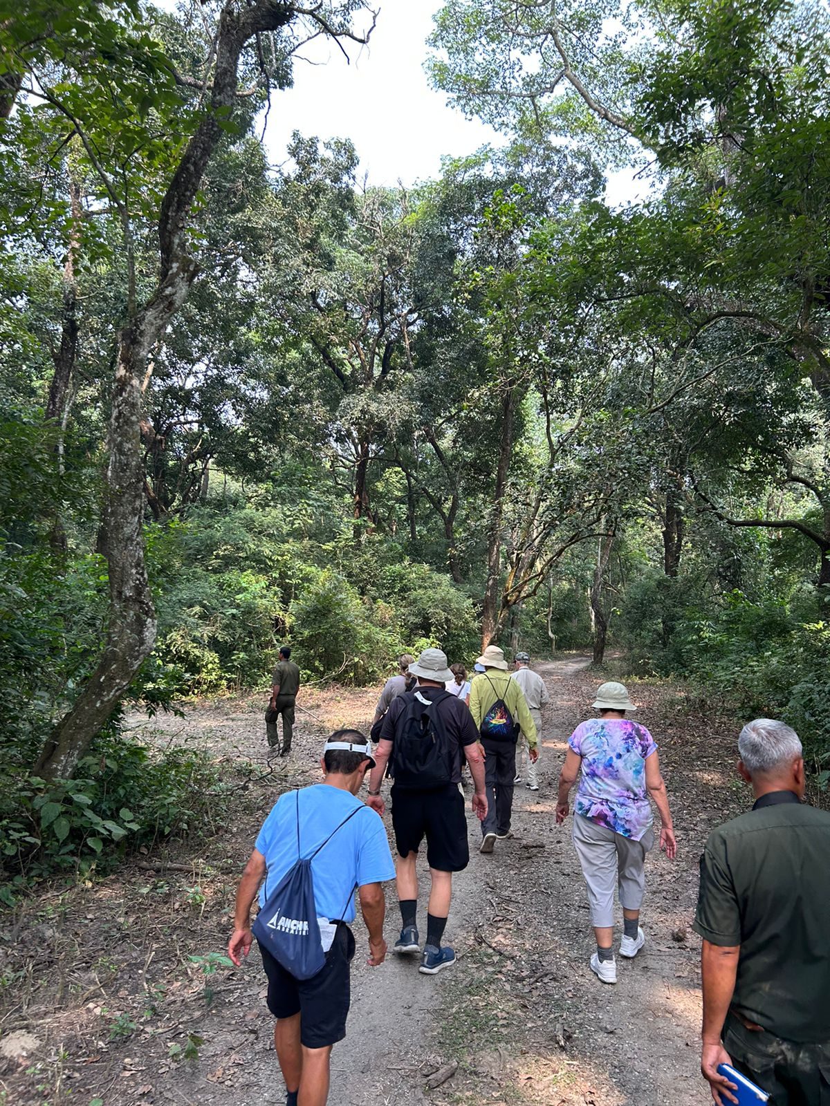 Guests exploring the village