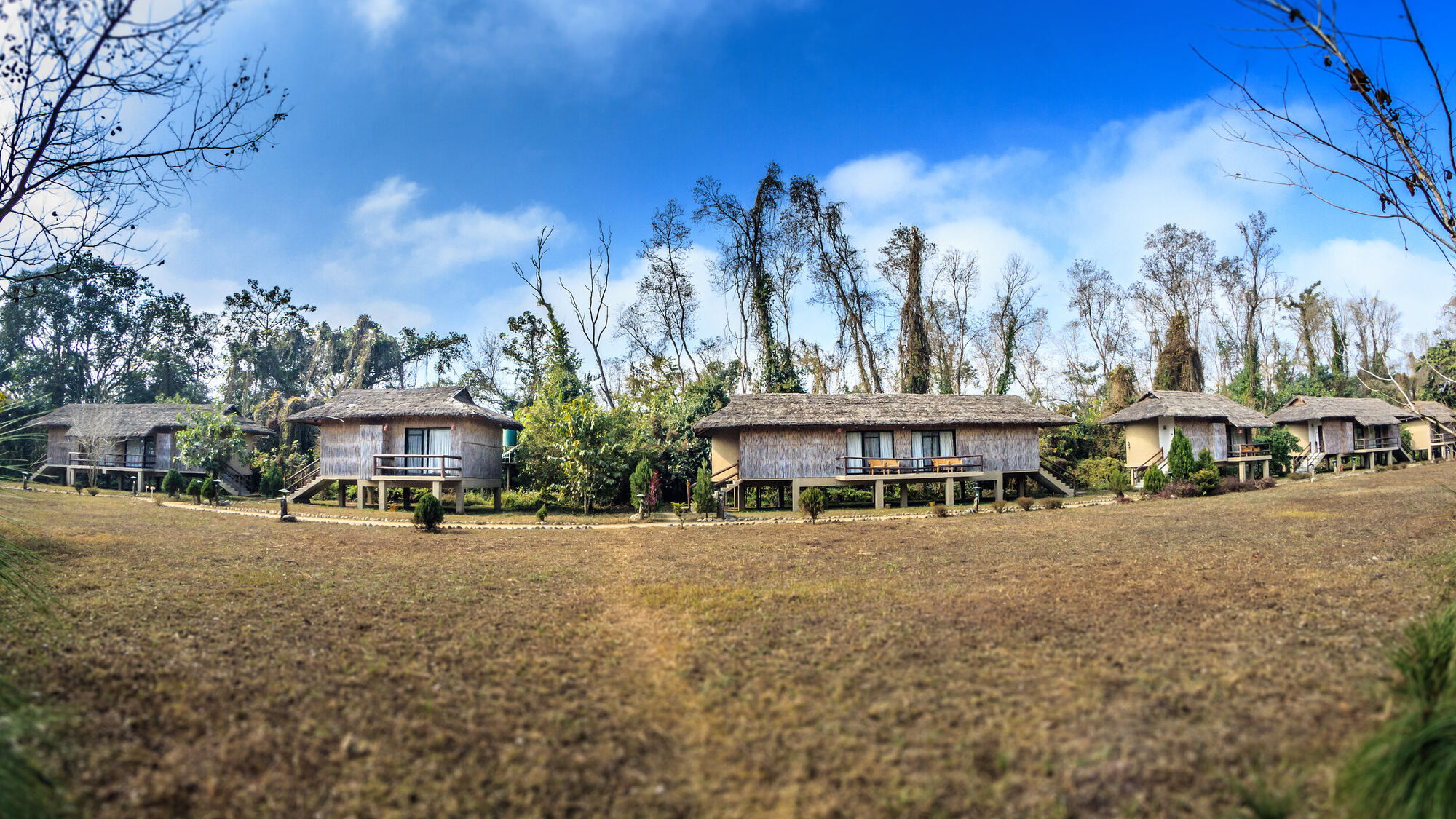 Villas at Green Jungle Resort, seen from the front garden